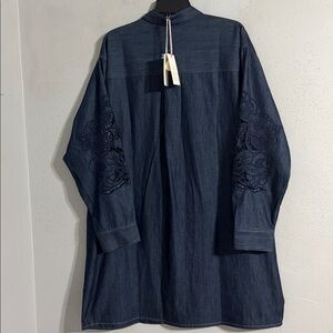 Jade Johnny Was Katella Mini Denim Blue Dress - Susan’s NWT $375